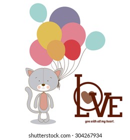 Love digital design, vector illustration eps 10