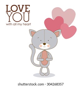 Love digital design, vector illustration eps 10