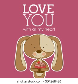 Love digital design, vector illustration eps 10