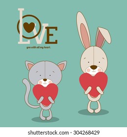 Love digital design, vector illustration eps 10