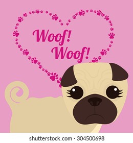 Pet´s love digital design, vector illustration 10 eps graphic