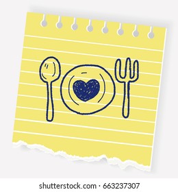 love dinner doodle