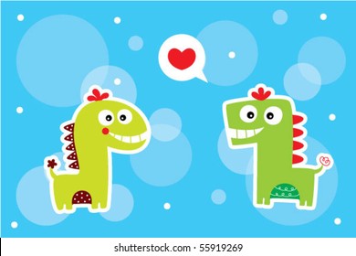 love dinosaur couple