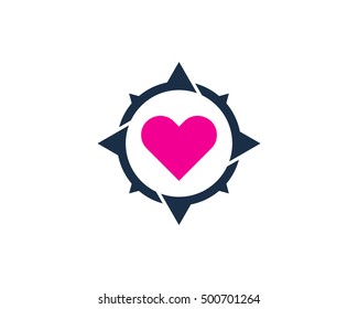 Love Direction Logo Design Template
