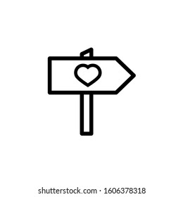 Love direction, signpost Isolated Vector Icon which can be easily modified or edited