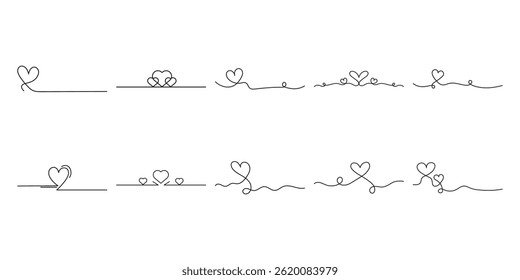 Love Divider Line Abstract Bundle