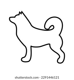 Love dog icon vector. pet illustration sign. Dog symbol or logo.