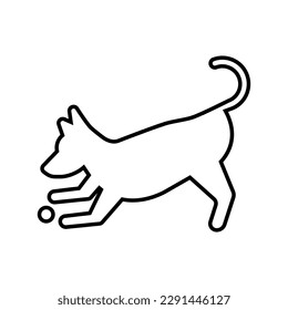 Love dog icon vector. pet illustration sign. Dog symbol or logo.