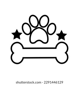 Love dog icon vector. pet illustration sign. Dog symbol or logo.