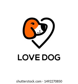 Love Dog Identity Modern Logo Inspiration