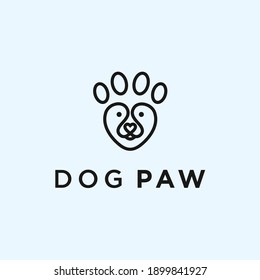 love dog logo design vector illustration