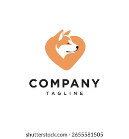 Vetor do ícone do logotipo Love Dog