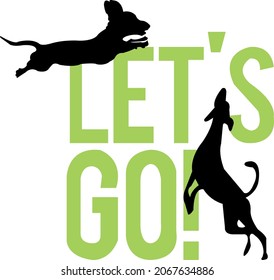 Love dog logo, let's go, for veterinary clinic, training, veterinary pharmacy