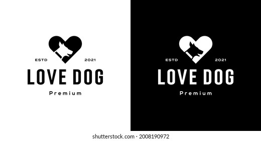 love dog logo vector design template