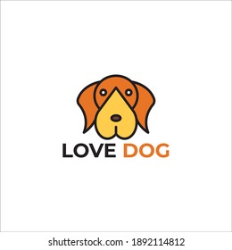 love dog logo vector illustration