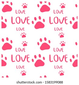 Love Dog Pattern, Love Cat Pattern, Pet Love Pattern, Decor, Wall Decor, Background