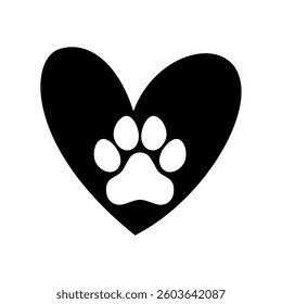 Love Dog silhouette. Vector image
