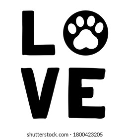 Amor. Paso del perro. Cita del vector