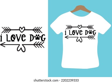 I Love Dog svg design