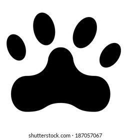 love dogs. animals paw print. vector illustration