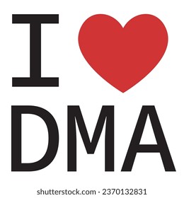Me encanta el vector de tipografía de Dominica