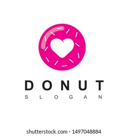Love Donuts Logo Design Template