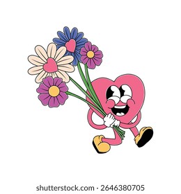 love doodle character color vector illustration