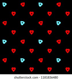 Love Doodle Dot Black Background