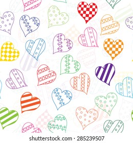 Love Doodle: Hand drawn heart love doodle.