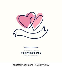 Love doodle heart icon isolated on white, hand drawn vector illustration. Happy Valentine's Day. Concept for card, children print, social media post