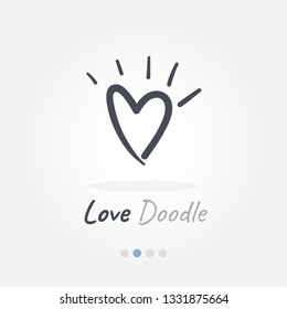 Love doodle icon
