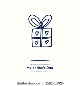 Love doodle icon isolated on white, hand drawn vector illustration. Happy Valentine's Day. Concept for card, children print, social media post