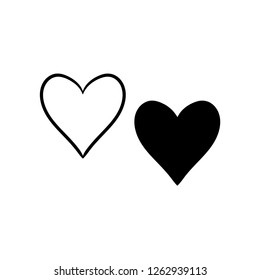love doodle icon vector drawing 