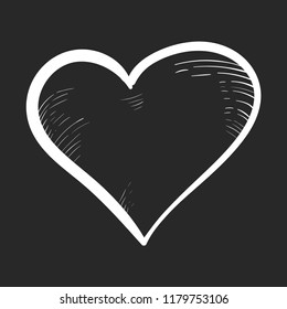 love doodle icon vector flat black