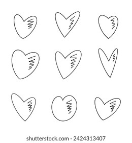 Love doodle line vector illustration