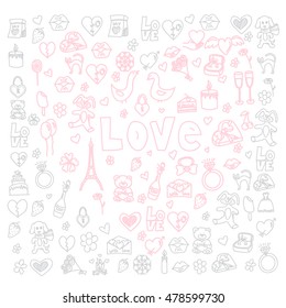 Love doodle set.