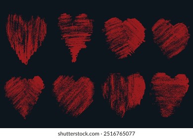 love doodle shape with chalk or crayon texture