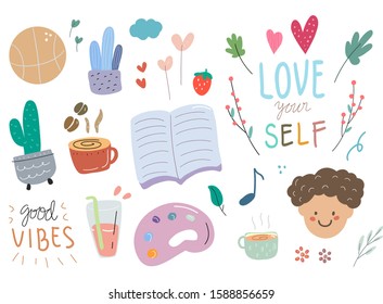Love doodle them collection of hobby cartoon