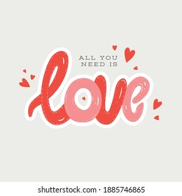 Love Doodle valentine's day element