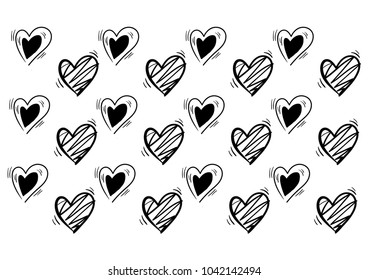 love doodle vector icon pattern 