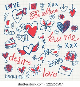 Love Doodle Vector Set