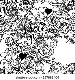 Love doodles paint