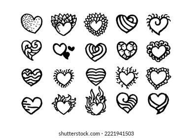 Love Doodles Vektorgrafik-Design
