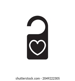 Love Door Hanger Filled Vector Illustration