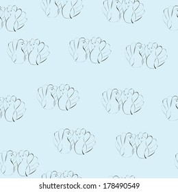 love doves seampless pattern