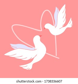 
love doves for valentines day