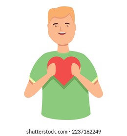 Love down child icon cartoon vector. Syndrome down day. Medicine support