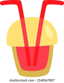 Love drink, illustration, vector on a white background.