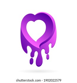love droplet isolate logo template