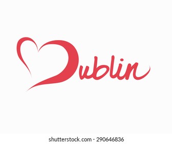 I Love Dublin - Vector Graphic